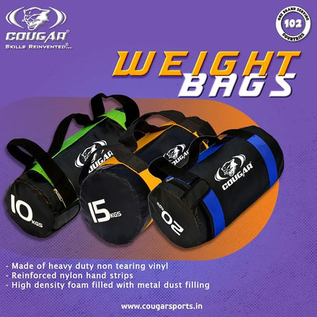 COUGAR Weight Bags for Core Abdominal Workout Strength Bag Heavy Filled Core Bag Ab Workout Men Women Crossfit Weight Squat Exercise Heavy Nylon Bag for Strength Training, 20 kg