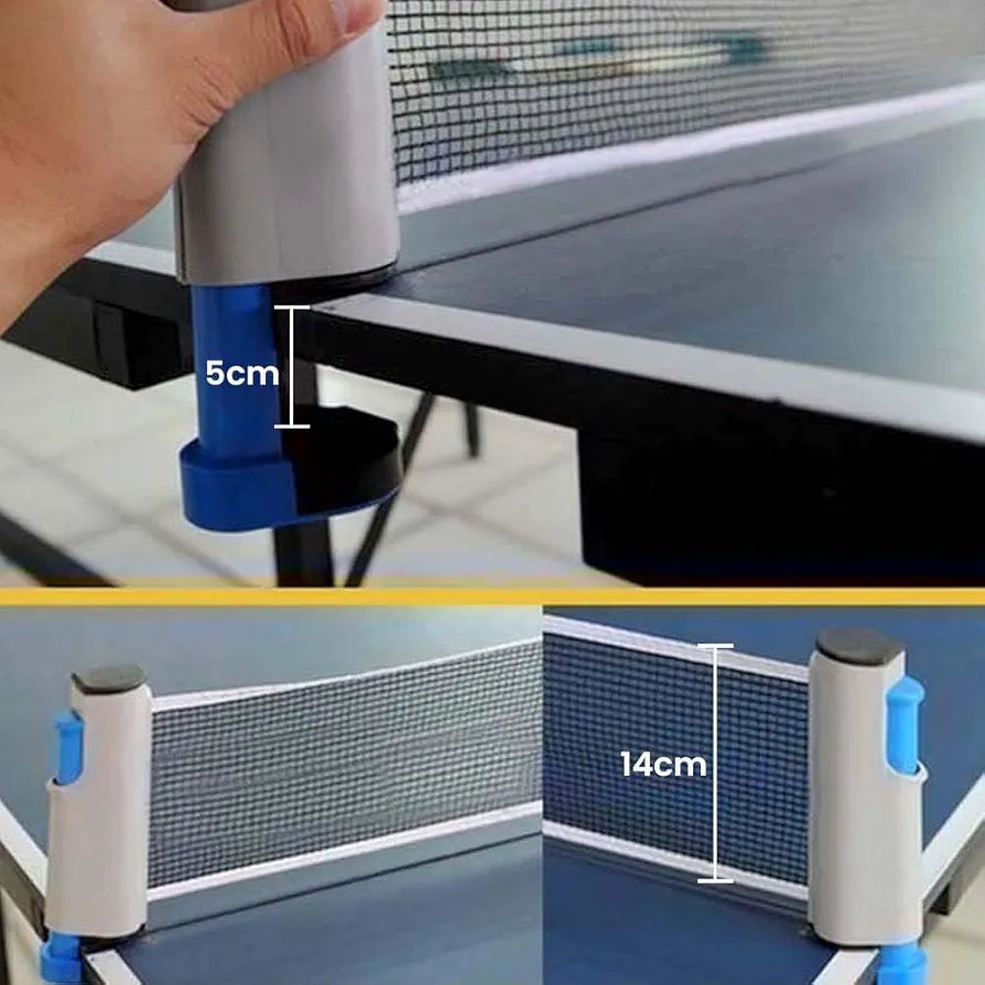 COUGAR Table Tennis Net with Push Clamps, Portable TT Net, Retractable Table Tennis Net for Any Table