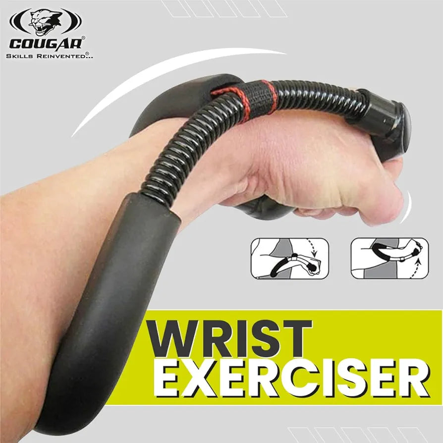 COUGAR Wrist Exerciser || Forearm Strengthener Wrist Exercise Equipment Grip Strengthener Fitness Equipment Home Gym Equipment For Men & Women Gym Equipment Grip Workout Forearm Wrist Grip, Black