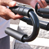 Vector X S-Shape Steel Construction Black Coated Push up Bar Push Up Bars for Men and Women