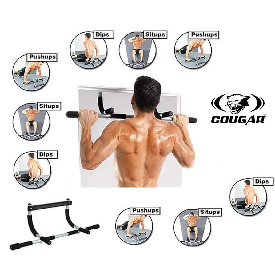 COUGAR Pull Up Bar Portable Gym System, Home Gym Exercise Equipment, Strength Training, Upper Body Workout Bar