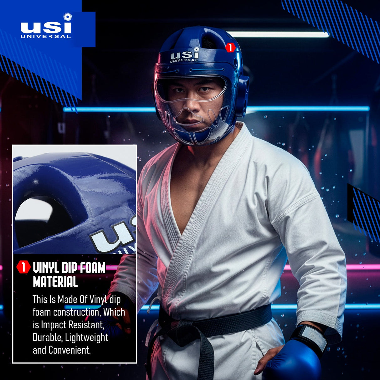 Dip Foam Head Guard - 616D USI | Kibi Sports
