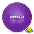 Vector X Protoner Anti-Burst Rubber Gym Ball with Free Foot Pump | Round Shape Swiss Ball for Exercise, Workout, Yoga, Pregnancy, Birthing, Balance & Stability