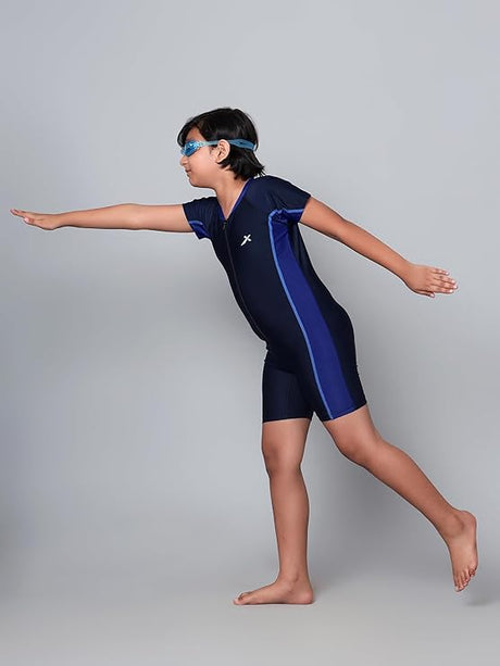 VECTOR X Zaggar Swimming/Cycling Suit Self Design Boys & Girls Swim-dress Swimsuit