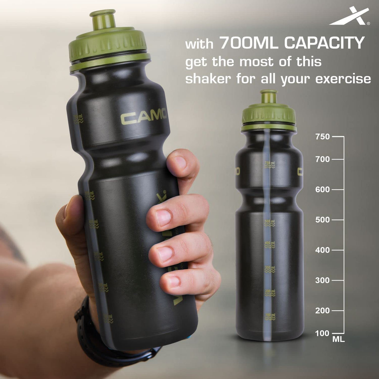 Vector X Sipper Shaker Water Bottle for Cycling & Gym Fitness Sipper Shaker 750 ml Sipper (Pack of 2, CAMO)