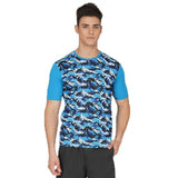 Vector X Mens Wear Polyester Cool, Dry and Ventilated Round Neck Half Sleeves Sublimated T-shirt For Badminton, Lawn Tennis, Athleisure, Table Tennis, Training, and all Other Sports