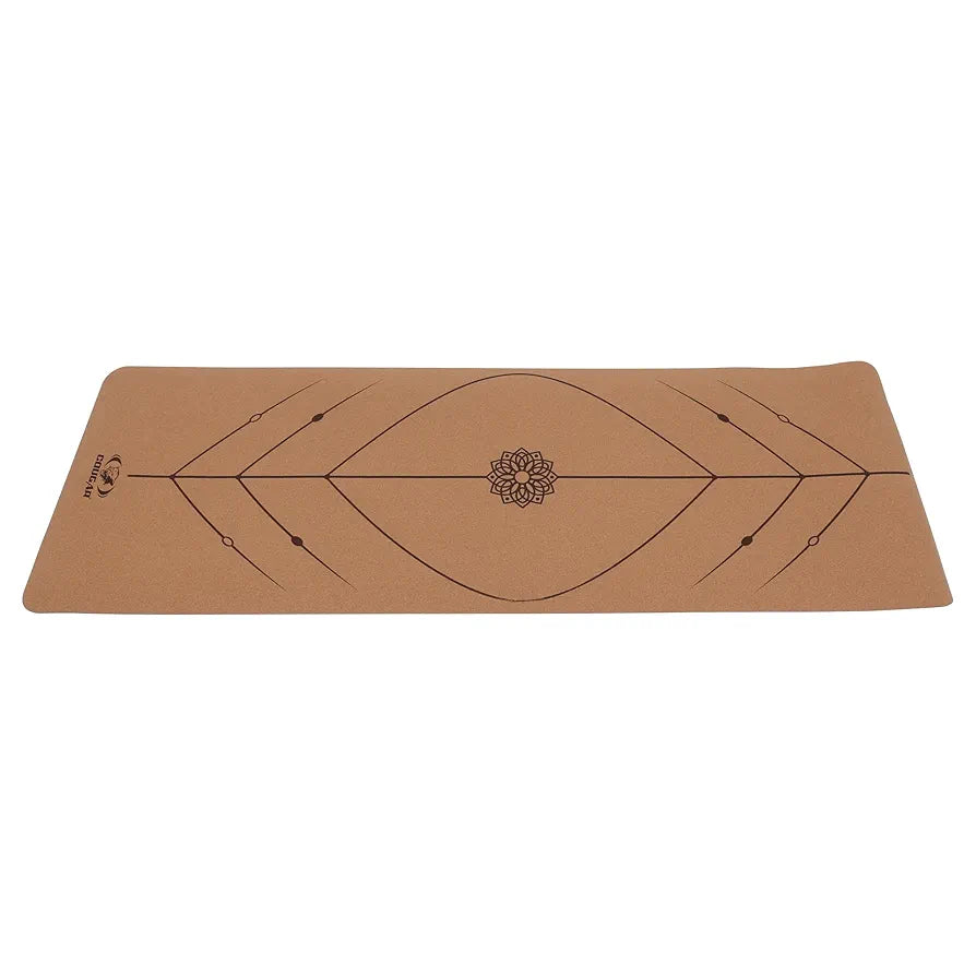 COUGAR Cork Rubber Yoga Mat for Women and Men 8 MM Thick Exercise Yoga Mat for Workout, Yoga, Fitness, Exercise Mat Anti Slip Mat, Yoga Mat 8 mm Gym Mat 