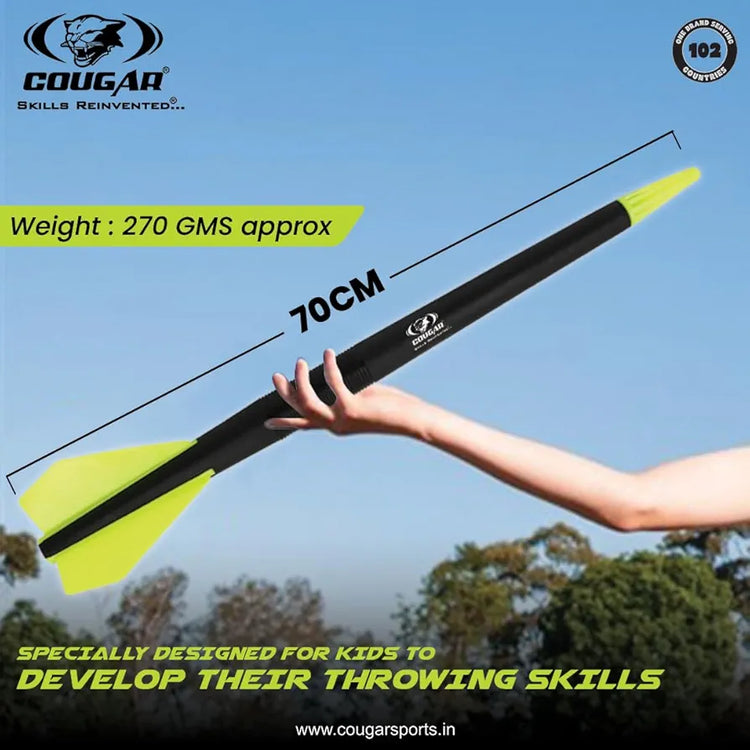 COUGAR Soft Plastic Little Launcher Training Javelin - Ideal for Kids, Adults, and School Competitions, Outdoors 350 G, Lenght- 27 inch