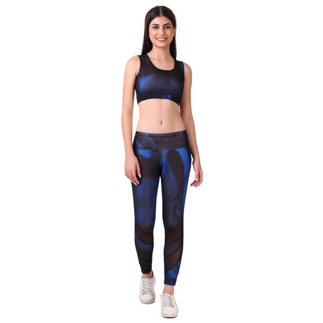 VECTOR X OSB-316 WOMEN'S SUBLIMATION PATTERN SPORTS BRA WITH LEGGING SET FOR PRACTICING YOGA & GYM FITNESS