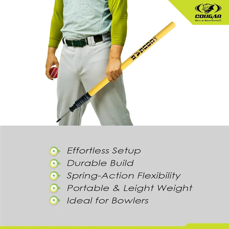 COUGAR Cricket Target Plastic Stump | Mini Spring Target Cricket Stump for Bowling Practices | Cricket Practice Wicket | Single Spring Stumps for Cricket