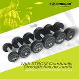 COUGAR STROM 2.5 kg x 2 Round Rubber Dumbbells – Fixed Weight Eco Model with Steel Rod for Home Gym & Strength Workouts