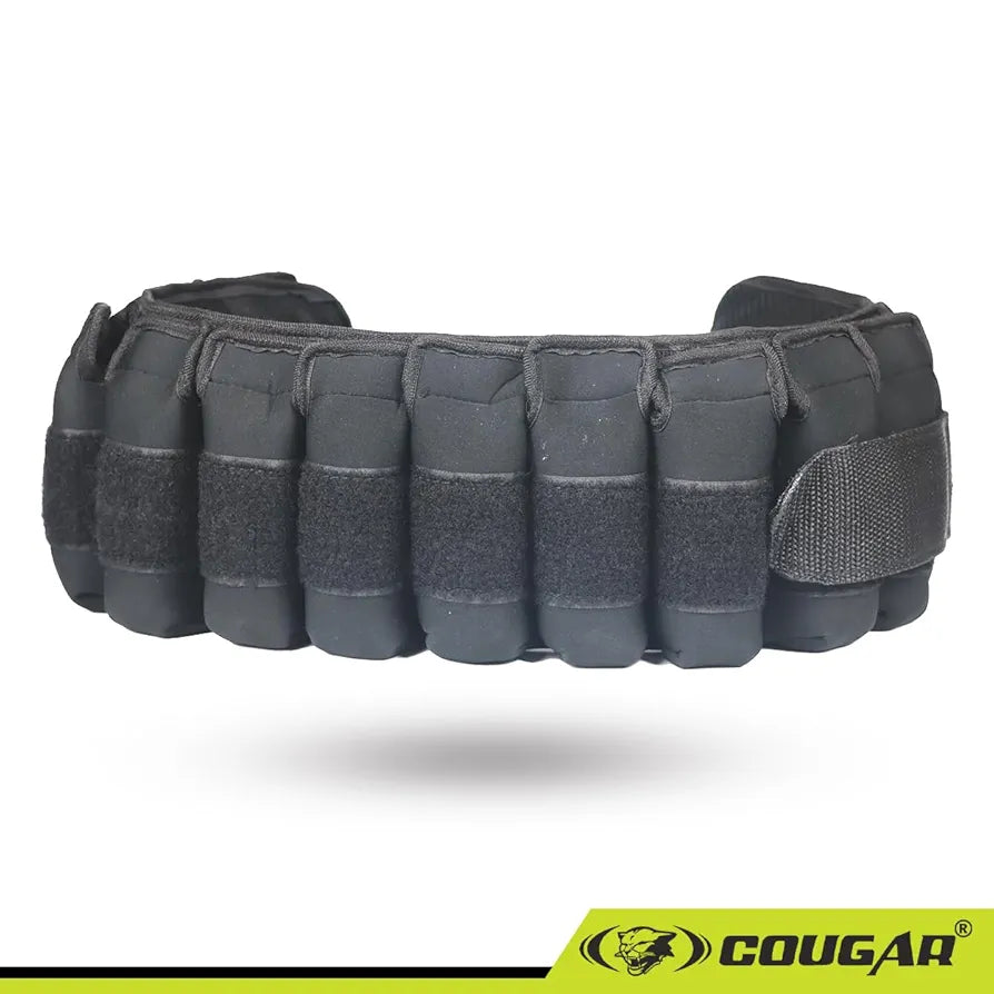 COUGAR 4.5 kg Adjustable Weighted Belt for Strength Training – One Size Fits All | Neoprene Padded Gym Belt for Dips Pull-Ups Squats Bodyweight Workouts | Add or Remove Weight Without Removing Belt