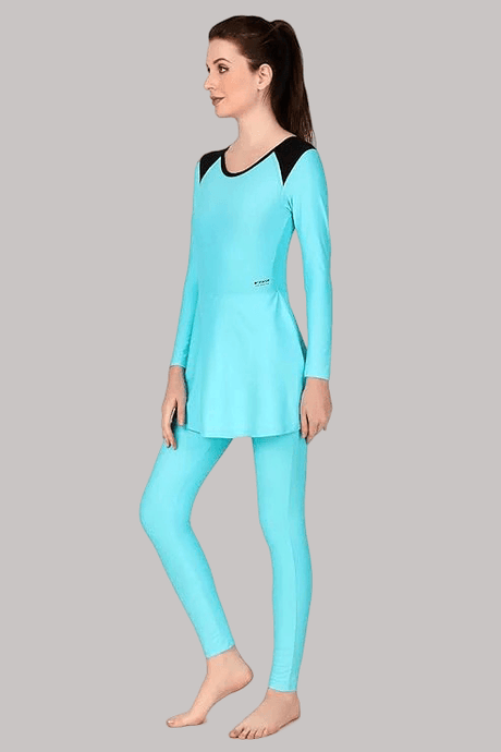 VIVA SWIMMING Female Swim Dress with Full Leg Length I Womens Swimming Costume I Swimwear for Women I One-Piece Swimsuits I Swimsuit for Women
