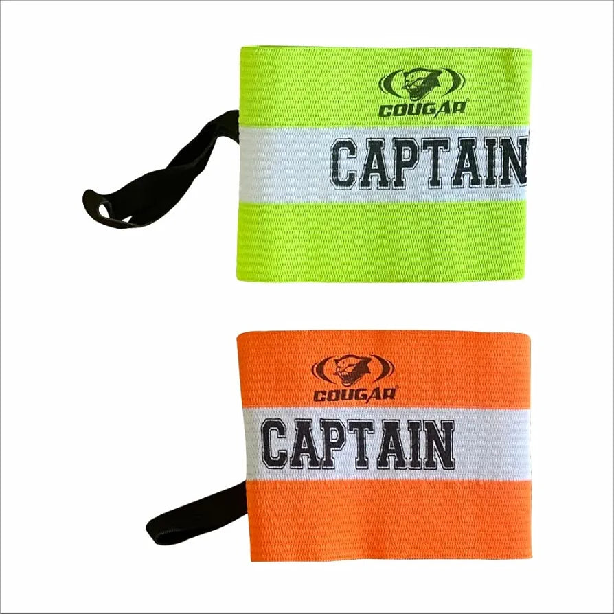 COUGAR Captain Armband with Velcro for Football Soccer Training, Anti Drop Design for Adult & Youth, Multicolor| Set of 2 |