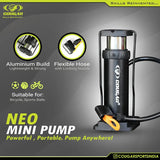 COUGAR Neo Mini Foot Pump Portable Light Weight Foot Pump for Bike,scooty,Bicycle,Football,Hand Ball inflator