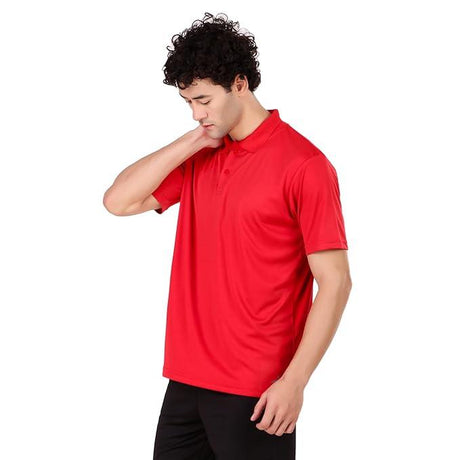 Vector X OMT-247 Men's Solid Sports Polo Coller Neck T- shirt