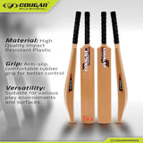 COUGAR Platinum‑750 Plastic Cricket Bat | 33.5" Standard Size | 500 g Weight, Durable PVC Blade | Rubber Grip, Plastic Handle, Brown | Ages 13+ Teens & Adults | Practice & Training