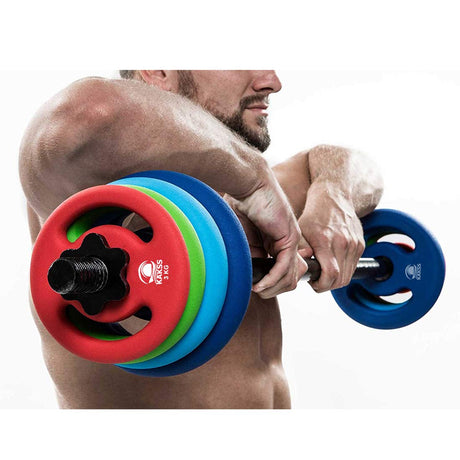 Kakss Best Home Gym Training (10 Kg to 200 Kg) Home Gym Set with Exclusive Neoprene Coated Weight Pl | Kakss Exporters (Kakss