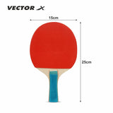 VECTOR X Table Tennis Racquets Set With Portable Net Black Table Tennis Racquet (Pack of: 3, 250 g)