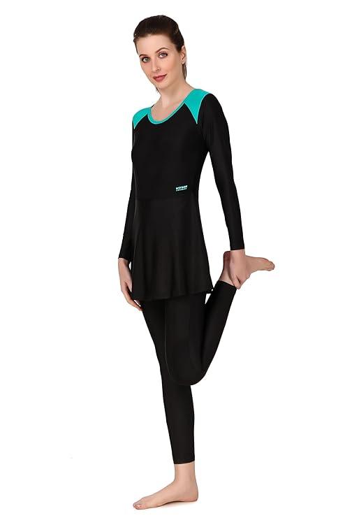 VIVA SWIMMING Female Swim Dress with Full Leg Length I Womens Swimming Costume I Swimwear for Women I One-Piece Swimsuits I Swimsuit for Women