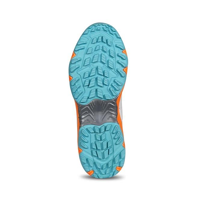 VECTOR X CKT-200 Rubber Cricket Shoes For Men (White, Orange)