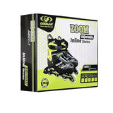 COUGAR Zoom ABEC-7 Inline Skates | Adjustable Sizes XL  | 4 PU Wheels , Aluminium Frame, Cuff Buckle, Lace Crossover | Superior Grip Skates for Men, Women & Teens 
