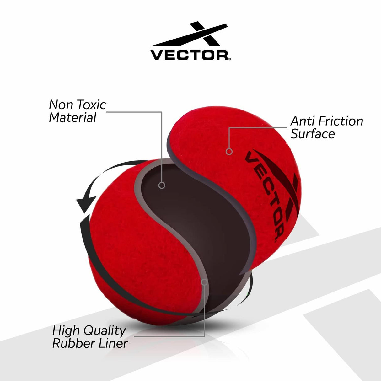 VECTOR X Cricket Tennis Ball