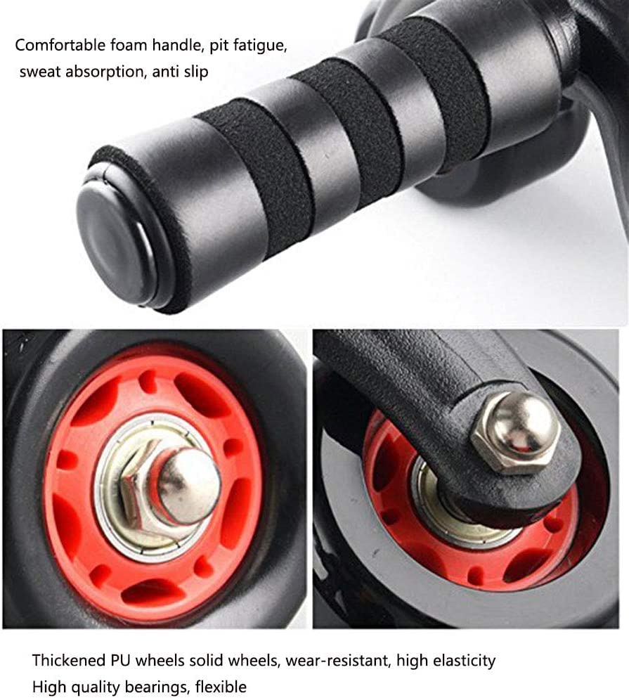 Vector X 4 Wheel Ab Roller with Knee Mat Home Gym Boxing Exercise Workout Equipment