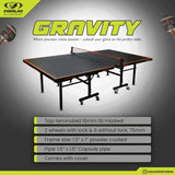 COUGAR  Carbon Table Tennis Table Black Top | Thickness 25Mm with Net Set, Table Cover, Features Quick Assembly and Play Back Mode