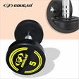 COUGAR Solid Rubber Coated Bouncer Fixed Weight Dumbbell Ideal for Beginners and Advanced Users for Fitness and Strength Training 7.5Kg x 2 Black
