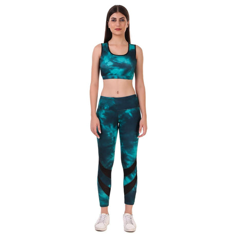 VECTOR X OSB-316 WOMEN'S SUBLIMATION PATTERN SPORTS BRA WITH LEGGING SET FOR PRACTICING YOGA & GYM FITNESS