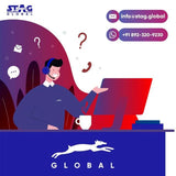 STAG GLOBAL Yoga Mantra Plain Blue Mat With Bag | 8MM Thickness | Ideal For yoga Pilates, Stretching