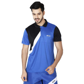 STAG GLOBAL Shell Royal Blue Men's Athletic Fit Polo T-Shirt | Solid Sportswear for Active & Casual Use