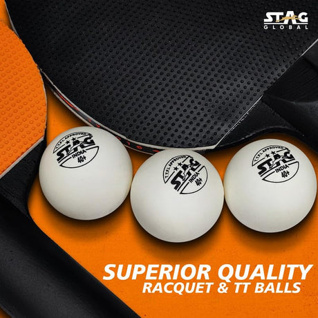 STAG GLOBAL Series 2 Table Tennis Playset | 2 Racquets & 3 Balls | Beginner & Recreational Use
