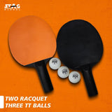 STAG GLOBAL Series 2 Table Tennis Playset | 2 Racquets & 3 Balls | Beginner & Recreational Use