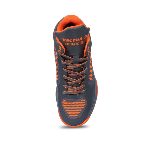 VECTOR X DUNK-2.0 Walking Shoes For Men (Grey, Orange)