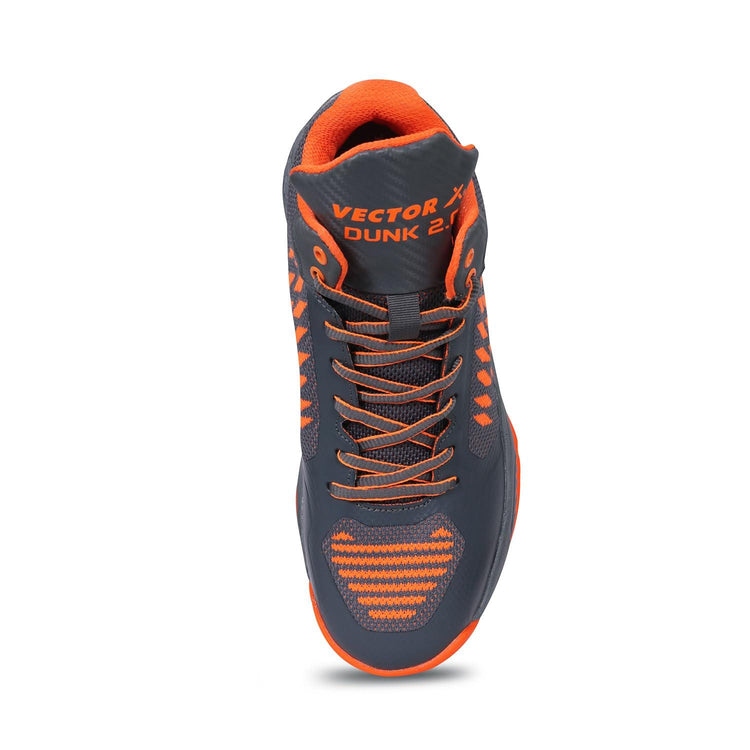 VECTOR X DUNK-2.0 Walking Shoes For Men (Grey, Orange)