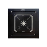 STAG GLOBAL Professional Black  Carrom Board on Wheels | 9 Neon Green & 9 Orange Coins Striker