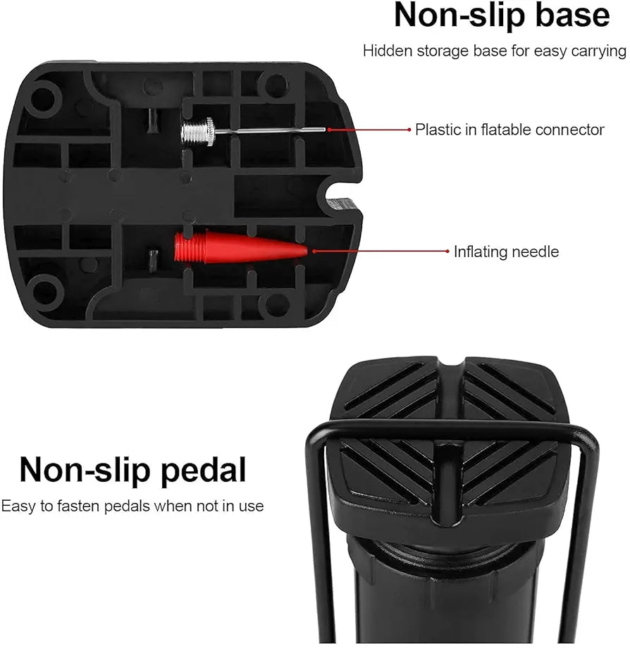 COUGAR Neo Mini Foot Pump Portable Light Weight Foot Pump for Bike,scooty,Bicycle,Football,Hand Ball inflator