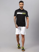 Vector X Mens Printed Polo Collar Neck Stylish Polyester T-Shirts
