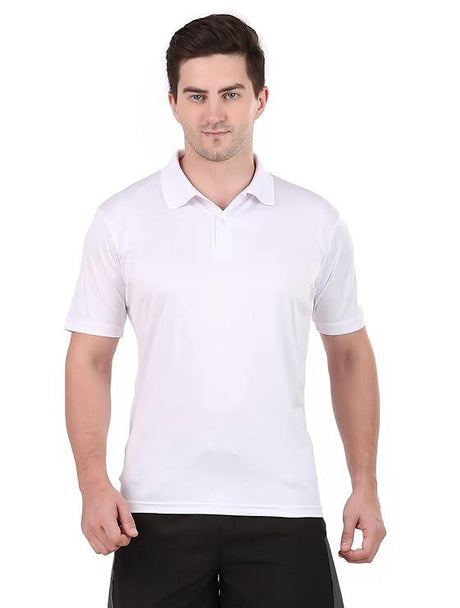 Vector X OMT-247 Men's Solid Sports Polo Coller Neck T- shirt