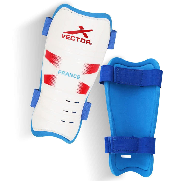Vector X Liverpool Shinguard | Shinguard for Football | Shinguard for Men| Skoda Single Strap Shinguard | Stockings for Men & Women-Red (Set of 2 pcs)S/M