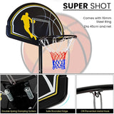 COUGAR Super Shot Basketball Portable Stand and Board with Adjustable Height Pole Outdoor Courtyard Backyard Game with Wheels