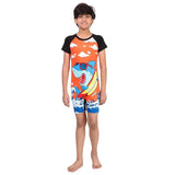 VIVA SWIMMING Half Sleeves Swimwear Suit Costume for Kids For Practicing Swimming, Diving, Cycling, Aerobics