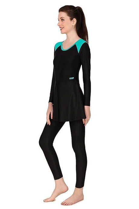 VIVA SWIMMING Female Swim Dress with Full Leg Length I Womens Swimming Costume I Swimwear for Women I One-Piece Swimsuits I Swimsuit for Women