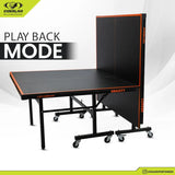 COUGAR  Carbon Table Tennis Table Black Top | Thickness 25Mm with Net Set, Table Cover, Features Quick Assembly and Play Back Mode