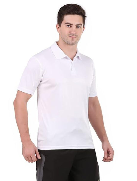 Vector X OMT-247 Men's Solid Sports Polo Coller Neck T- shirt