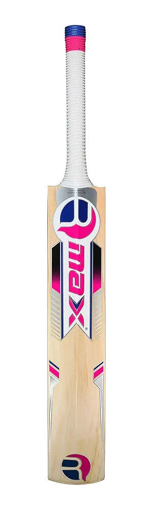 RMax Kashmir Willow Diablo Leather Ball Cricket Bat with Bat Cover