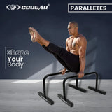 Cougar Dip Stand Station, Heavy Duty Upper Body Equipment for Home Gym for Tricep, Pull-Ups, L-Sits Parallette Push Up Stand Yoga Crossfit & Bodyweight Workout Training