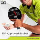 COUGAR Table Tennis Racquet Pair-FLIP |3 Ball| Professional | TTFI Approved Rubber | Multi- Color